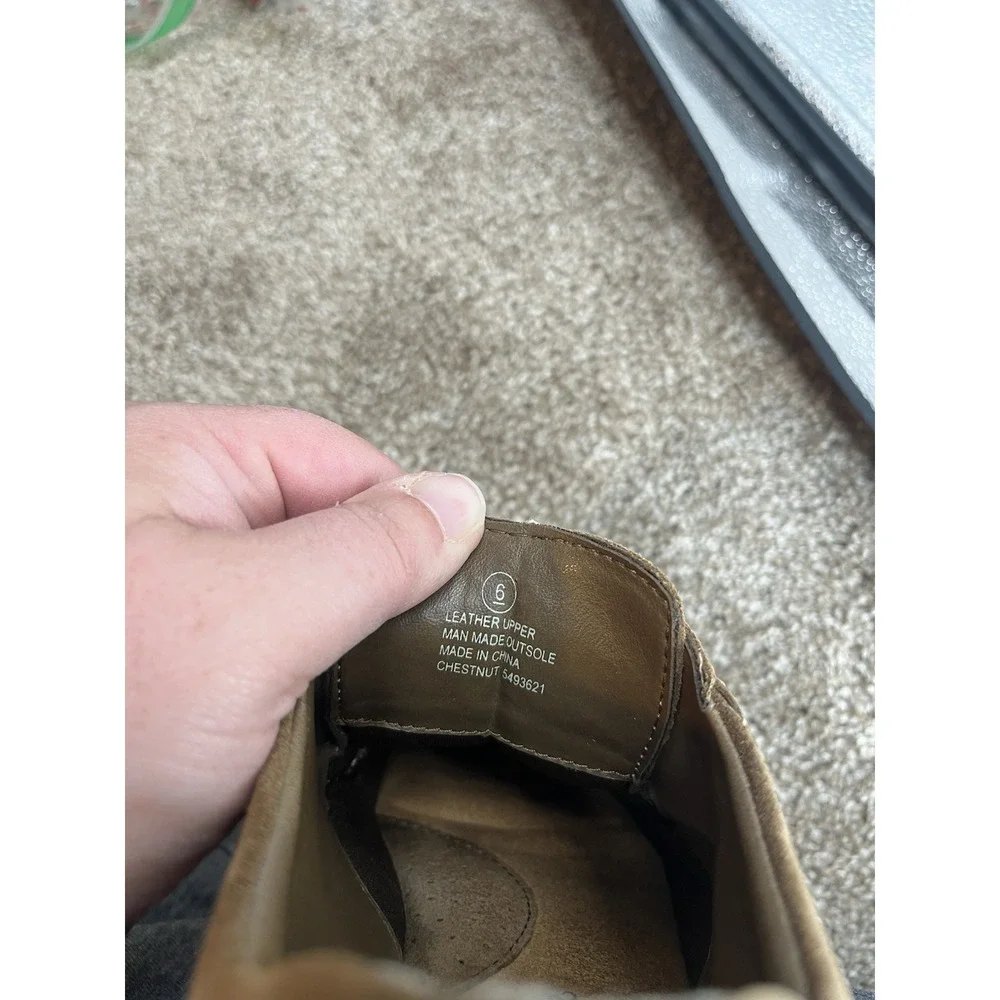 Earth Shoe Mens 6  Brown Suede Leather Nubuck‎ Lace Up